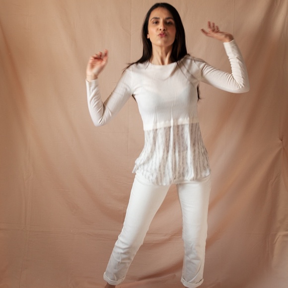 Two tiered sweater top - Picture 3 of 3